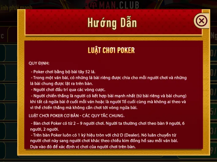 Khám Phá Siêu Phẩm Poker Tại ManClub Với Giải Thưởng Khổng Lồ Hấp Dẫn