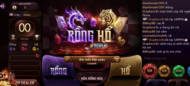 Chinh Phục Đỉnh Cao Rồng Hổ Livestream Tại ManClub Với Cơ Hội Thắng Lớn